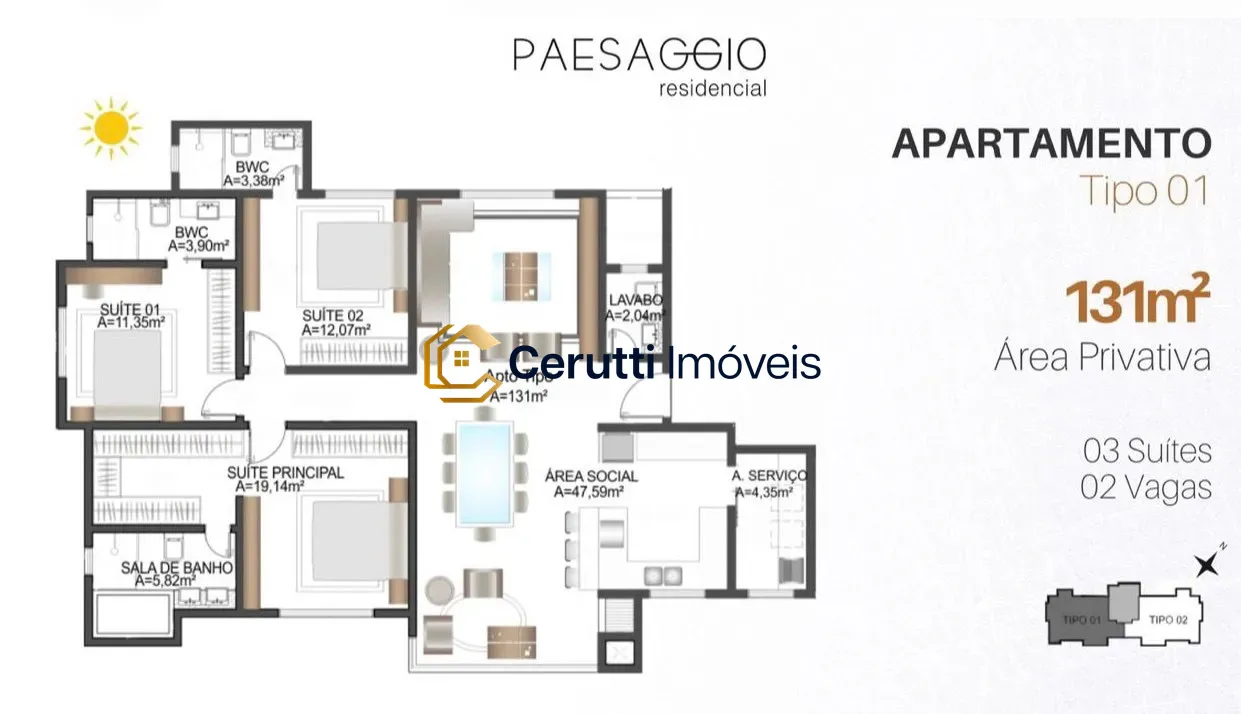 Apartamentos 03 Dorm. 3 quartos à venda em Centro, Balneário Camboriú/SC, foto 3