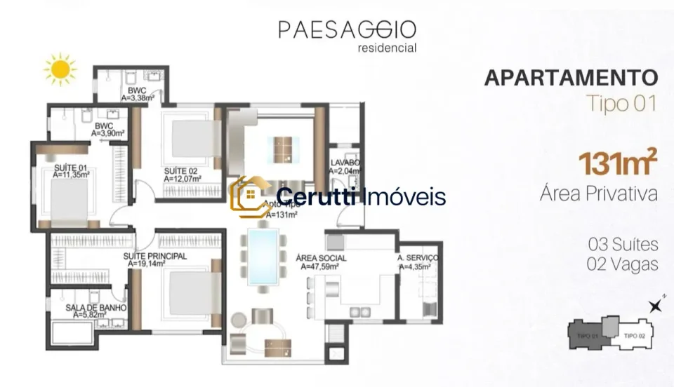 Apartamentos 03 Dorm. 3 quartos à venda em Centro, Balneário Camboriú/SC, foto 3
