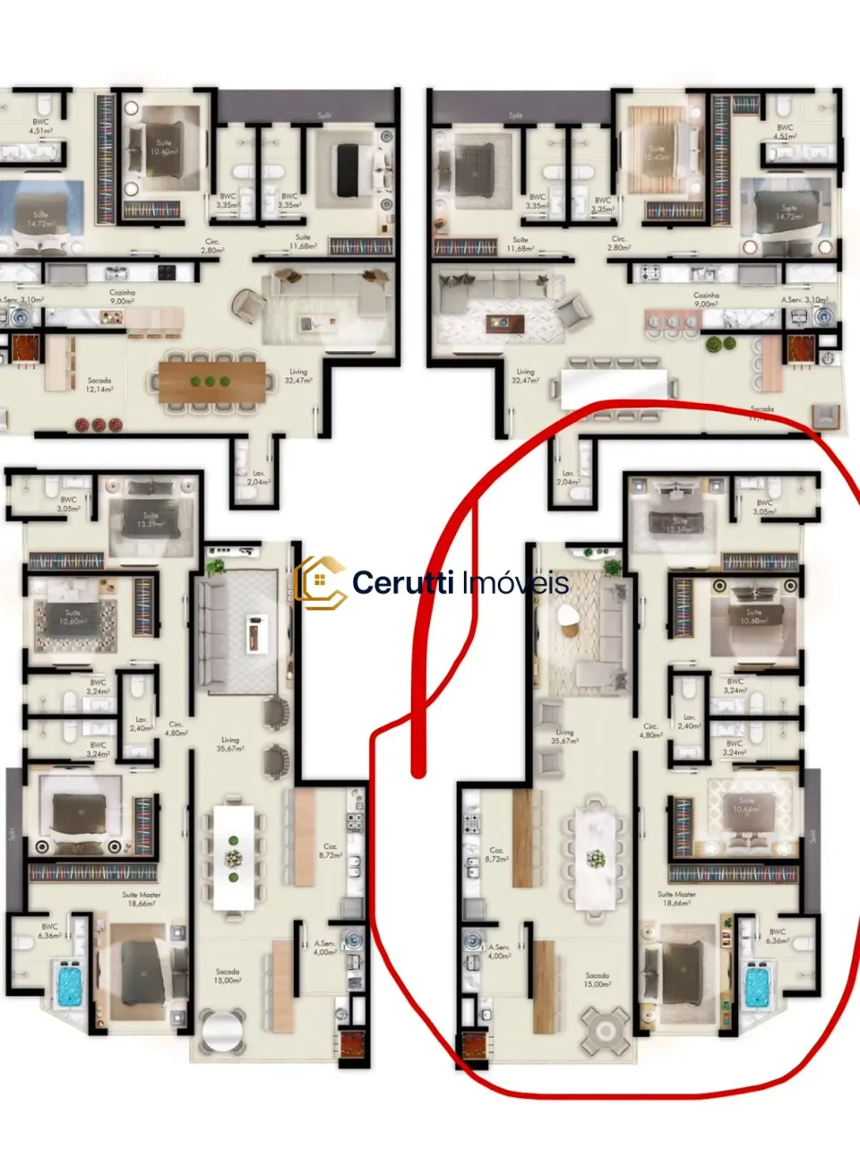 Apartamentos 04 Dorm. 4 quartos à venda em Centro, Itapema/SC, foto 5