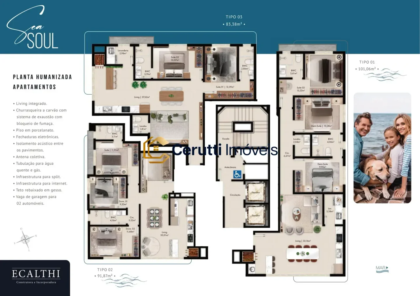 Apartamentos 03 Dorm. 3 quartos à venda em Perequê, Porto Belo/SC, foto 12