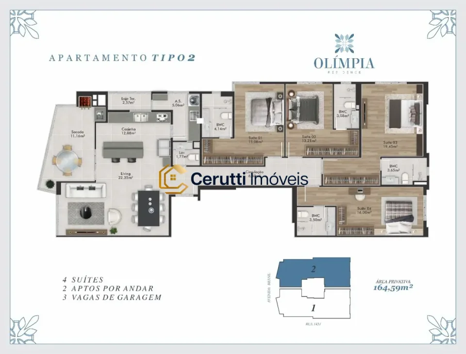 Apartamentos 04 Dorm. 4 quartos à venda em Centro, Balneário Camboriú/SC, foto 2