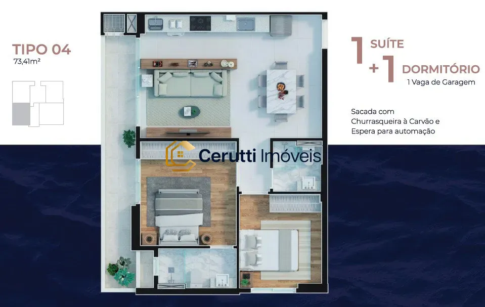 Apartamentos 02 Dorm. 2 quartos à venda em Praia Brava, Itajaí/SC, foto 5