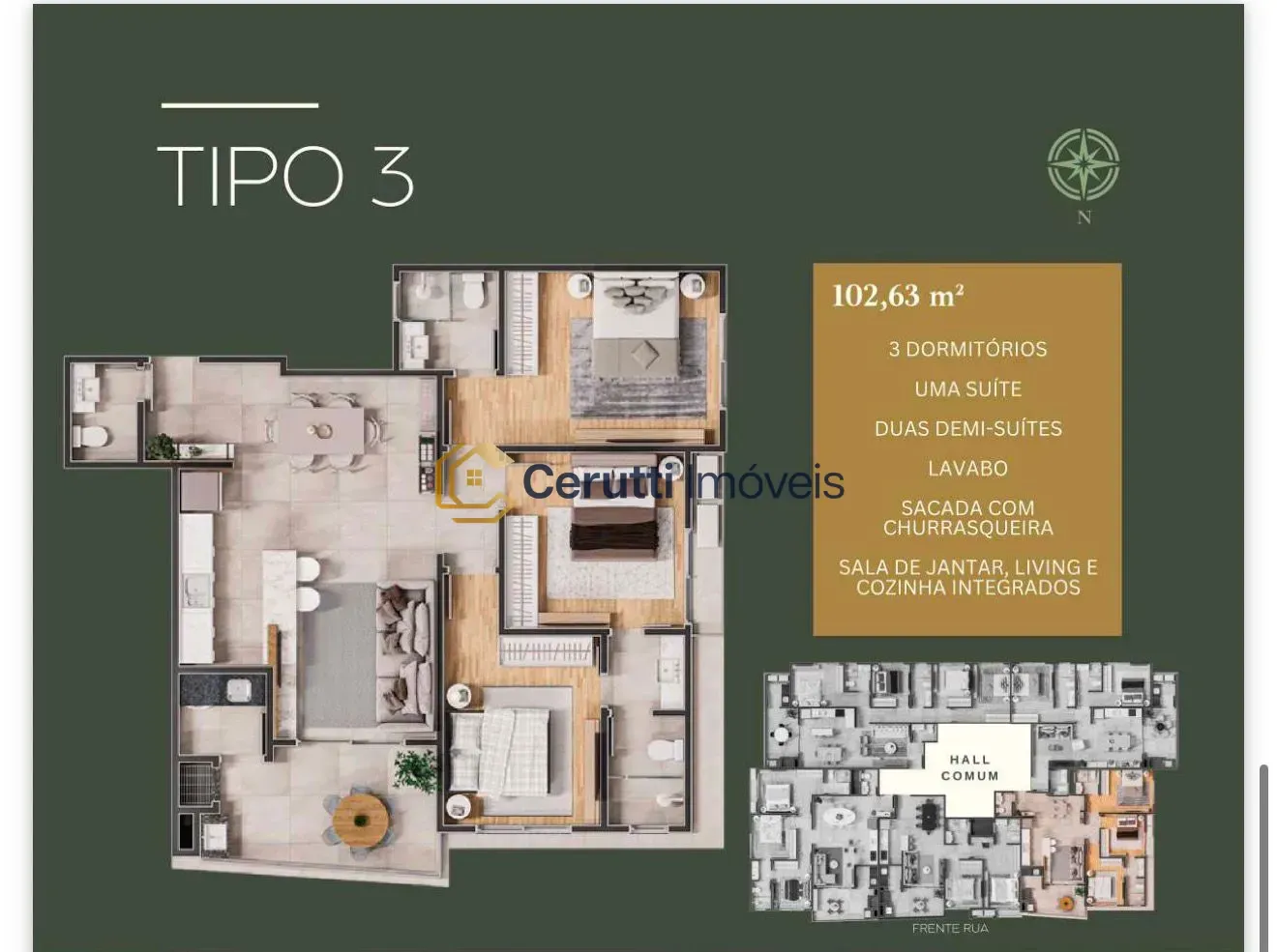 Apartamentos 03 Dorm. 3 quartos à venda em Gravatá, Navegantes/SC, foto 2