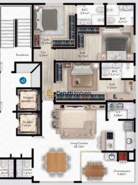 Apartamentos 03 Dorm. 3 quartos à venda em BALNEARIO PEREQUE, Porto Belo/SC, foto 5