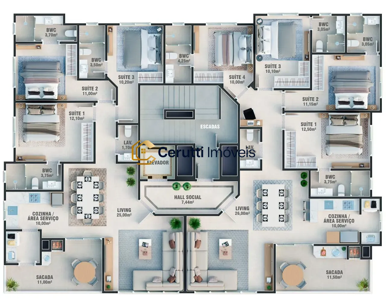 Apartamentos 03 Dorm. 3 quartos à venda em Centro, Itapema/SC, foto 4