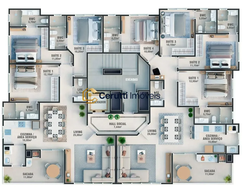 Apartamentos 03 Dorm. 3 quartos à venda em Centro, Itapema/SC, foto 4
