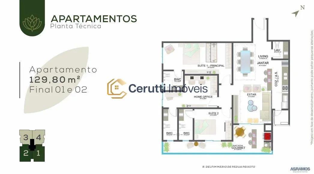 Apartamentos 03 Dorm. 3 quartos à venda em Praia Brava, Itajaí/SC, foto 9