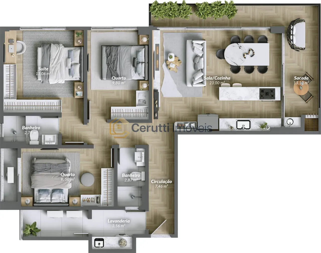 Apartamentos 03 Dorm. 3 quartos à venda em Praia Brava, Itajaí/SC, foto 2