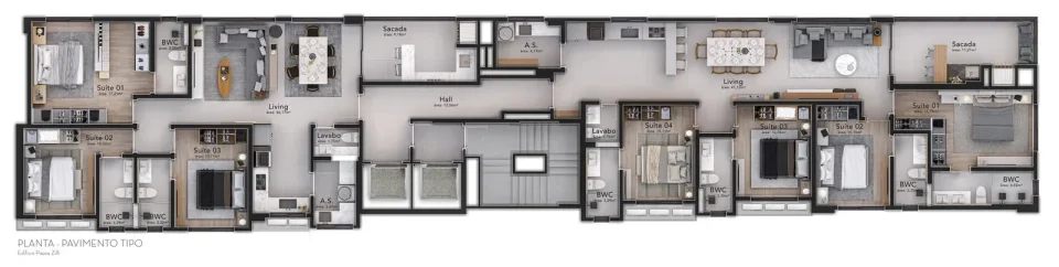 Apartamentos 04 Dorm. 4 quartos à venda em Centro, Itapema/SC, foto 3