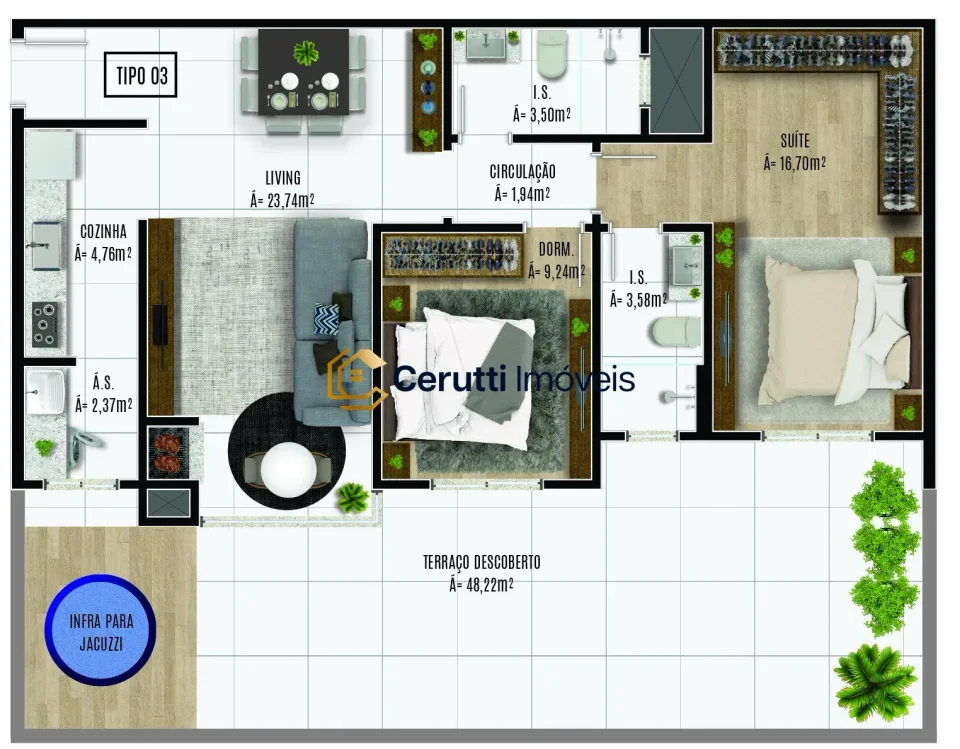 Apartamentos 02 Dorm. 2 quartos à venda em Centro, Navegantes/SC, foto 2