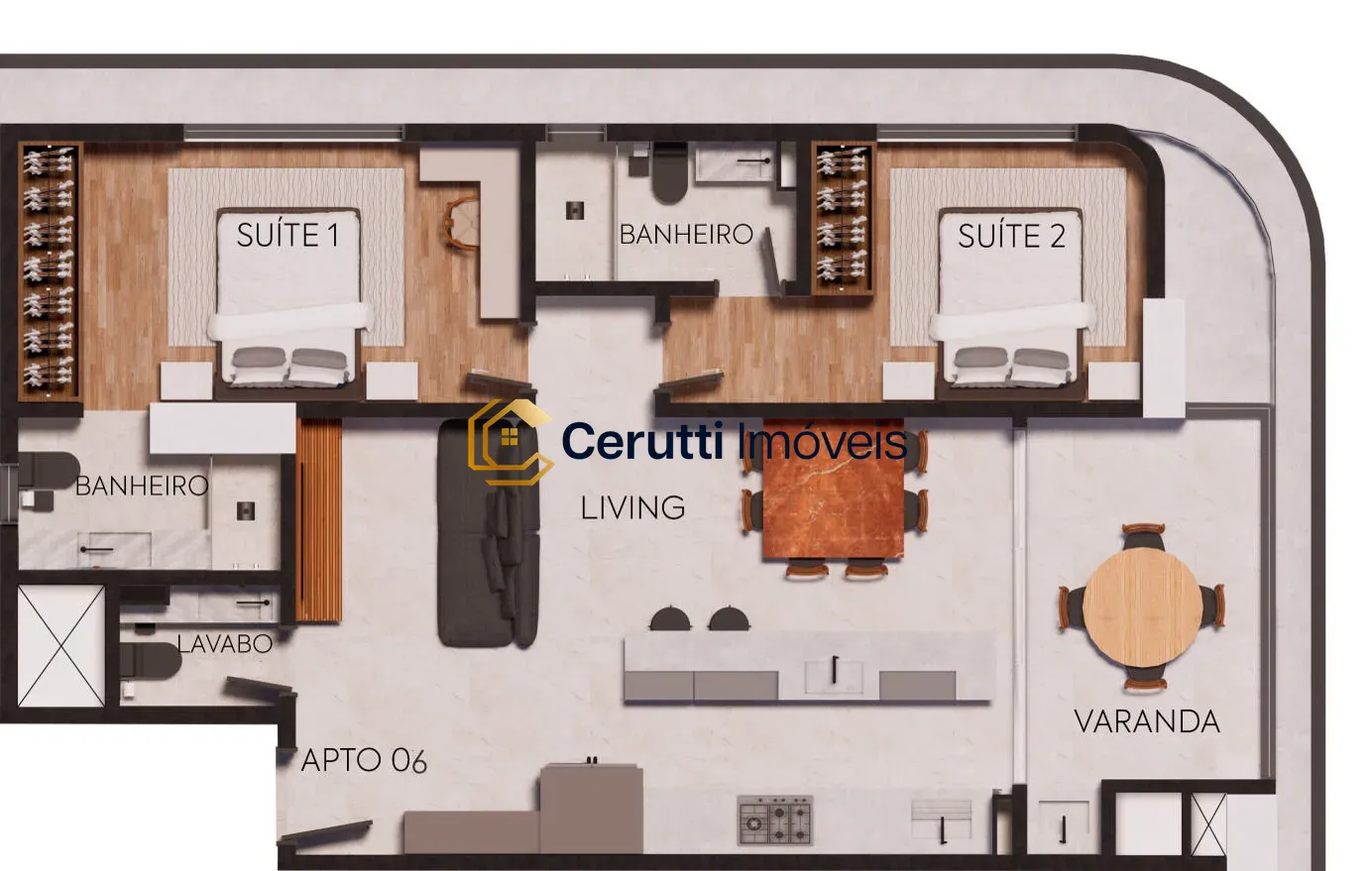 Apartamentos 02 Dorm. 2 quartos à venda em Praia Brava, Itajaí/SC, foto 2