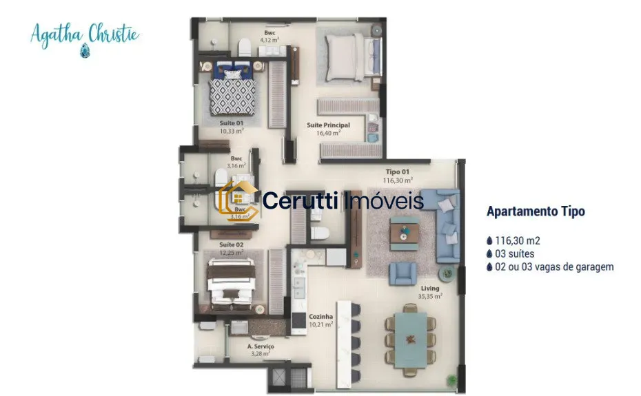Apartamentos 03 Dorm. 3 quartos à venda em Centro, Balneário Camboriú/SC, foto 8