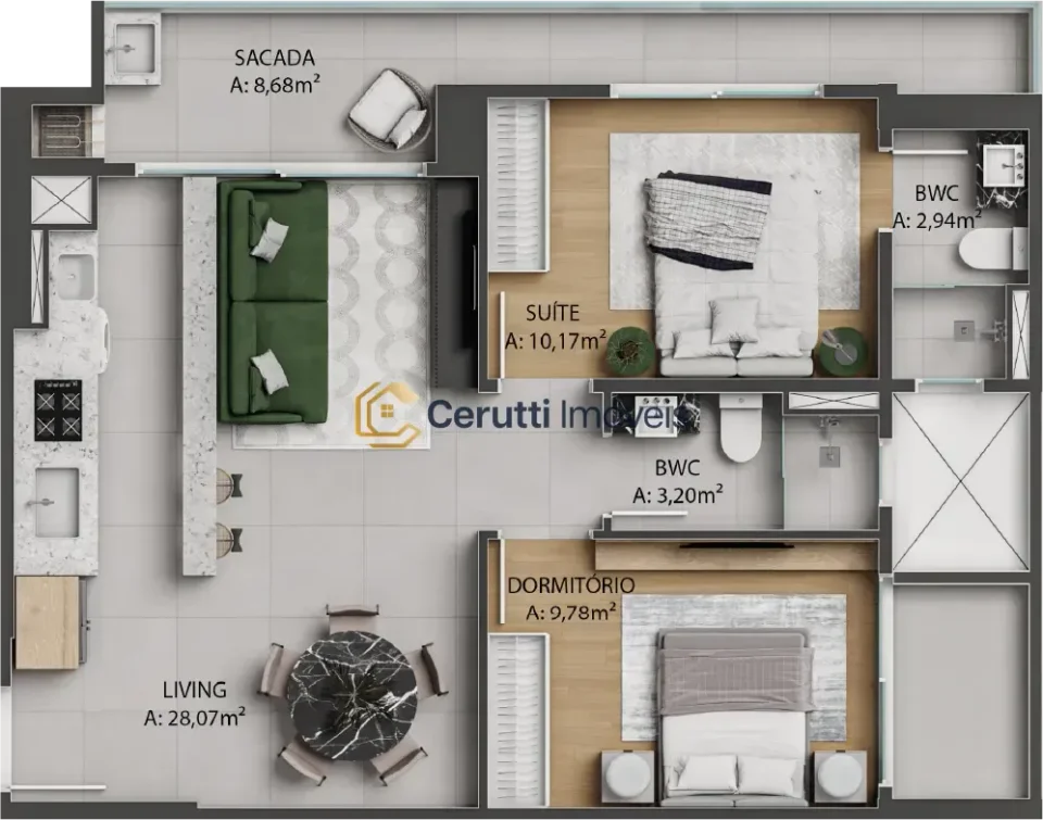 Apartamentos 02 Dorm. 2 quartos à venda em Praia Brava, Itajaí/SC, foto 4