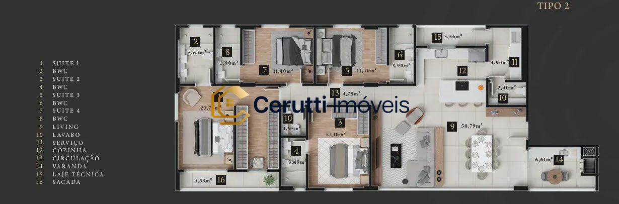 Apartamentos 04 Dorm. 4 quartos à venda em Centro, Balneário Camboriú/SC, foto 6