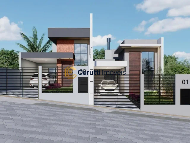 CASA 1 SUITE + 1 DORMITORIO- POMERANIA - GUABIRUBA em Centro, Guabiruba